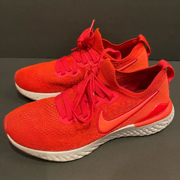 Men’s Nike Epic React Flyknit 2 shoes Sz 6Y Red/Orange - Picture 4 of 4